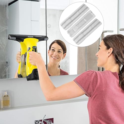 4 Stück Fenstersauger Ersatzteile für Karcher Fensterreiniger Ersatzmikrofaser, Mikrofaser, Hohe Reinigungsleistung, Hohe SaugfäHigkeit