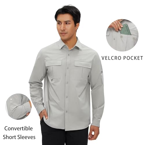 Men's Sun Shirts Long Sleeve UPF 50+ UV Quick Dry Cooling Fishing Shirt Tactical Sun Protection Outdoor Hiking Gardening2