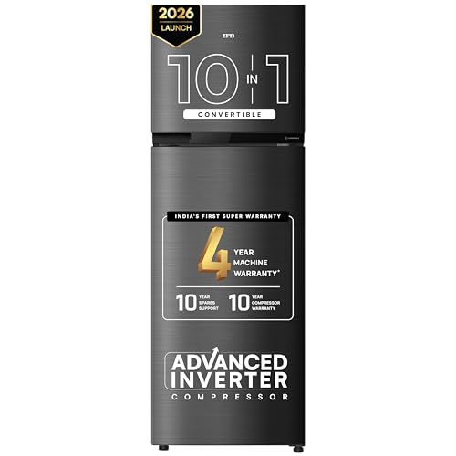 Image of IFB 285L 3 Star 10 in 1 Convertible, Advanced Inverter Frost-Free Double Door Refrigerator with 30 Hrs Cooling Retention, Freezer LED & 4 Year Super Warranty (2026, IFBFF-336CYKSETM, Metal Black)