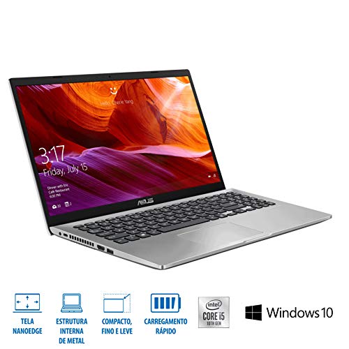 Notebook ASUS X509JA-BR424T - CORE I5 / 8 GB / 1000 GB / Windows 10 Home / Prata Metálico