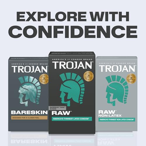 Trojan Raw Latex Lubricated Thin Condoms for Men, America’s Thinnest Latex Condoms, Made from Premium Latex to Help Reduce Risk of Pregnancy and Sexually Transmitted Infections (STIs), 24 count - Thumbnail 7