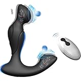 Silicone Material with Different Modes 6.0 inches Black Relaxation Tools Kit Decrease Tension for Male, Rechargeable Waterproof Cordless Body Prostrate Vibratorr for Men to Relax H1TT5