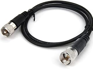 PL259 Jumper, Ancable 3-Feet 50 Ohm Low Loss RG58 Coax Cable with PL-259 Connectors for Jeep Wrangler CB installation