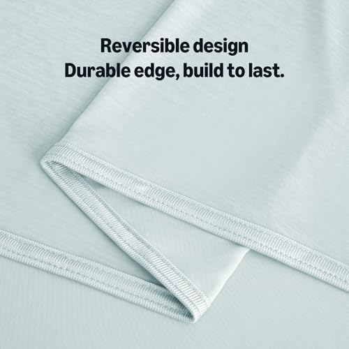 Amazon Basics Cooling Blanket for Hot Sleepers, Reversible Lightweight Thin Throw Blanket for Bed, Couch and Sofa, Twin XL (60" x 90"), Cyan - image 4