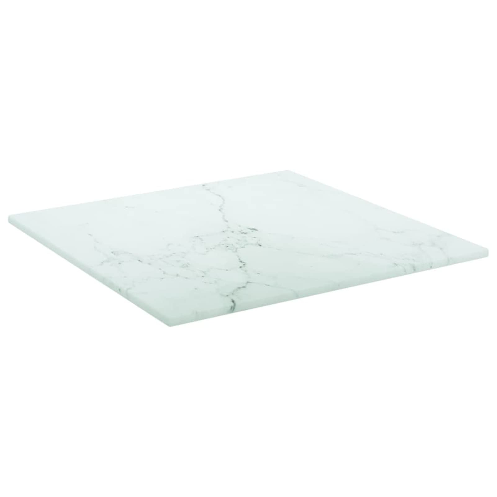 Bopdu Table Top White 11 8x11 8x0 2 Tempered Glass with Marble Design Desktop for Standard Sit to