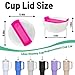 40 OZ Tumbler Lid Replacement Fit for Stanley Cup, 2 Pack Replacement Lids Fit for Stanley Travel Tumbler, Spill Proof Tumbler Covers for Stanley Cup Accessories (Opaqu - Hot Pink)