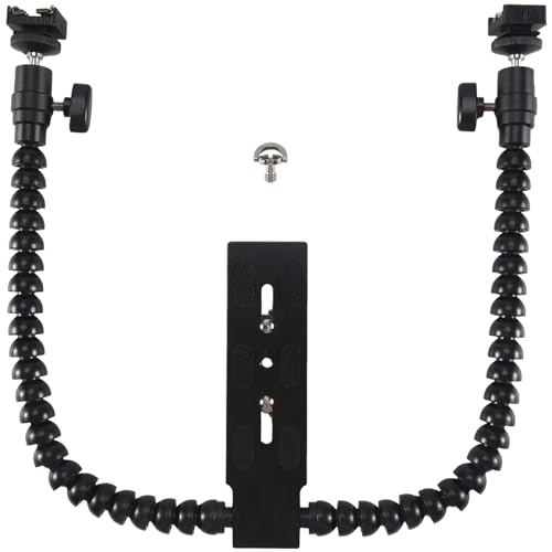 Support flash bras flexible double macro pour éviter les ombres dures
