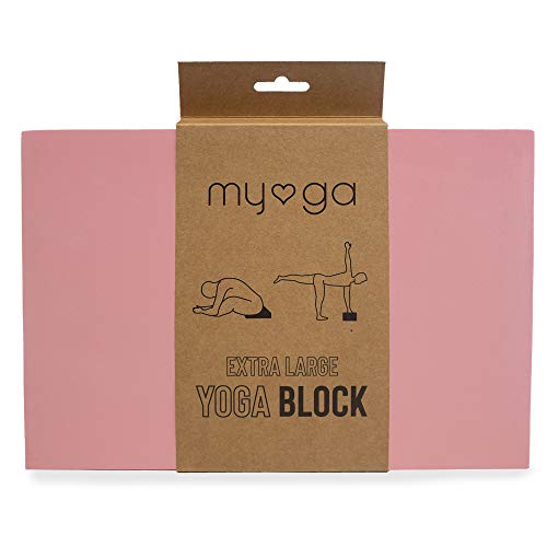 Myga Large Foam Block Dusty Pink-Bloque de Yoga de Espuma Extra Grande, Unisex, Rosa Polvoriento