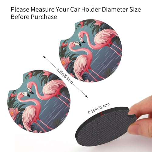 2 Posavasos para Auto de Caucho Negro Antideslizantes miniatura 2