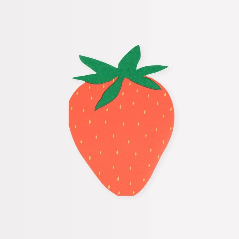 Meri Meri - Strawberry Napkins - Çilek Peçeteler (x16)