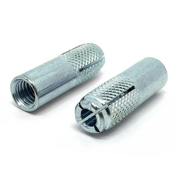 (16 Pieces) 1/2-13" Drop-in Anchor Zinc Clear Steel