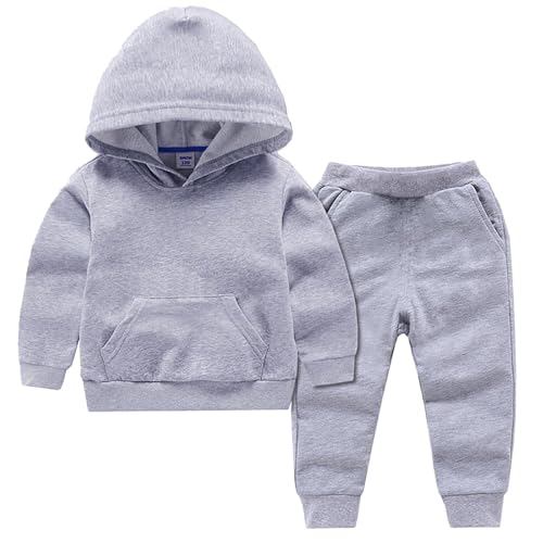Girls Boys Athletic Sets Cotton Comfy Hoodies Sweatshirt & Sweatpants Jogger Kids Cute Casual Tracksuit Fall Winter Clothes