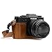 Produktbild MegaGear MG959 Ever Ready Leder Kamera Halbtasche mit Trageriemen kompatibel mit Fujifilm X-T30, X-T20, X-T10 - Hellbraun