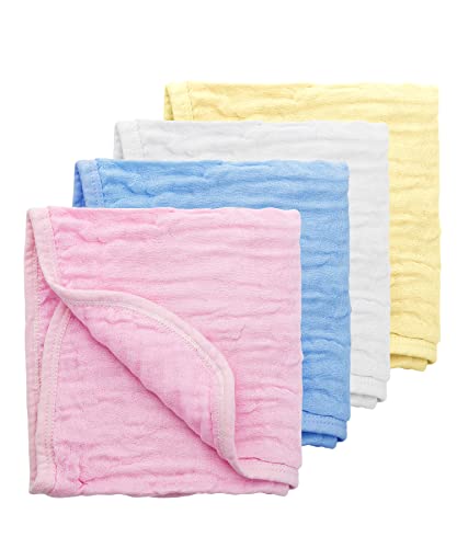 Image of Mr. Pen- Muslin Burp Cloths, 4 Pack, Large, 20” x 11.5”, Colorful Burp Cloths Baby Girl, Burp Cloths Baby Boy, Burping Cloths for Babies, Burp Cloths, Muslin Washcloths, Burp Clothes