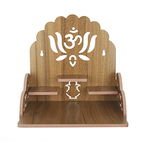 Krupasadhya Wooden Beautiful Plywood Mandir for Pooja Room Home Decoration Wall Hanging Temple 4
