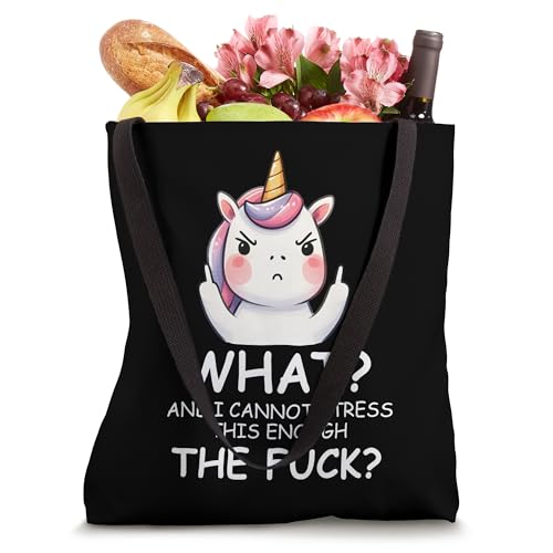 What & I Cannot Stress This Enough The Fck Sign Fuck Unicorn Tote Bag miniatura 4