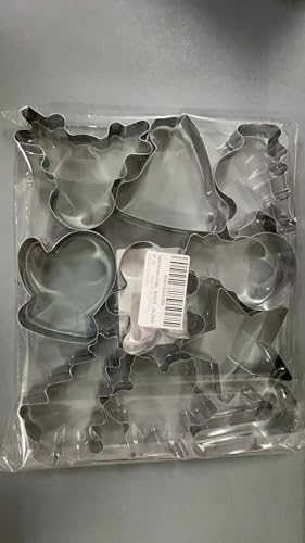 Foto von Ausstechformen Weihnachten Set, 10 Stück Ausstecher Fondant Keksausstecher Plätzchenausstecher Plätzchenförmchen Keksformen für Tortendeko Kekse Backen Küche Zubehör