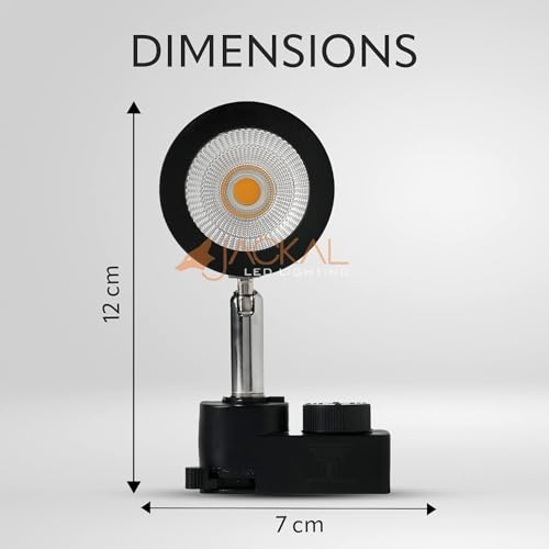 Image of JACKAL 9 Watt White LED Track Light /Spot Light /Focus Light /Picture Light (Pack of 4), Indoor Light with Rotatable Head | Perfect for Showrooms, Shops and Living Room - Trackway Included