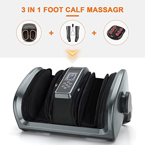Tisscare (2023 Upgrade) Shiatsu Foot Massager Machine With Heat & Remote For Plantar Fasciitis & Neuropathy, Deep Kneading Calf Leg Massager, Blood Circulation & Pain Relief & Better Sleep #TOP4