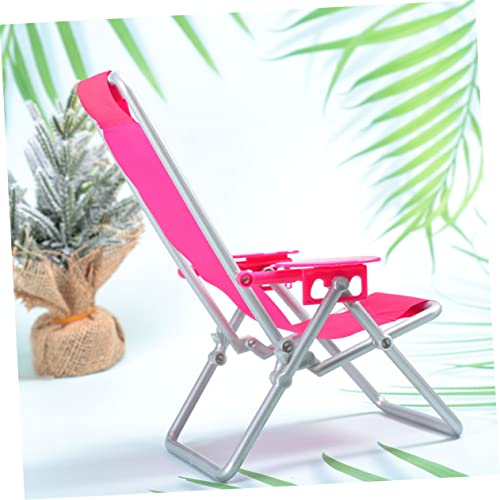 Toyvian 2Pcs Model Kits Outdoor Chair Miniature Chair 1 12 Scale Lounge Chair Folding Doll Lounge Miniature Beach Chair Mini Outdoor Lounge Chair Simulation Folding Chair Mini Deck Chair #TOP2