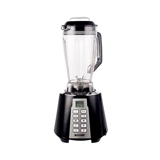 BioChef Nova Blender - Licuadora de alta velocidad y batidora - 1600 W, 28000 RPM, jarra sin BPA de 2 L con 6 programas y función de pulso, negro, BCNVBL