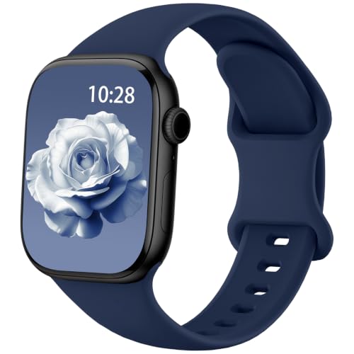 Image of Silicone Sport Band Compatible with Apple Watch Bands for Women Men