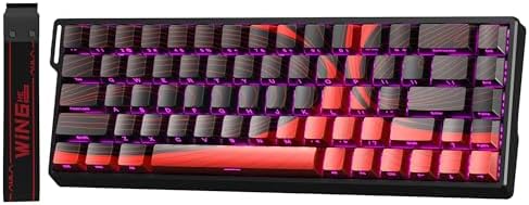 Aula Win68 He Max Manyetik Klavye Rapid Trigger Wing Chun Switch 8000Hz RGB TKL Hot Swap Oyuncu Klavyesi Kırmızı