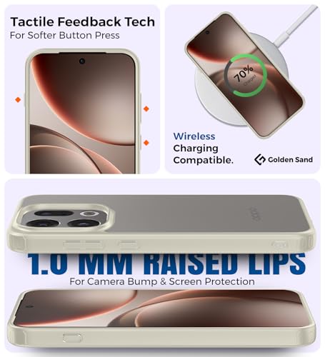 Image of Golden Sand for Oppo Find X9 5G, Oppo Find X9s 5G Back Cover - Rugged Frosted Semi Transparent PC Shock Proof Slim Case, Titanium Grey