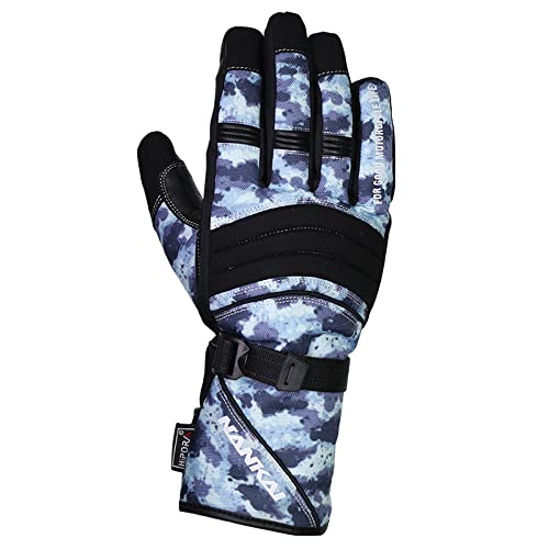 南海部品(NANKAI) バイク用 フレックスウォーマーグローブ グレーブルーインクカモ L SDG-3347E