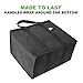 VENO 2 Pack Cooler Bags - Insulated for Food Delivery, Collapsible and Reusable Shopping Bags with Zipper, Foldable, Heavy-Duty, Stands Upright - Ideal for Groceries (Black, 2 Pack)