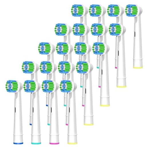 20 Stück Aufsteckbürsten Kompatibel mit Oral B Aufsteckbürsten, Professionelle Bürstenköpfe passend für Oral B Elektrische Zahnbürsten, Weiß.