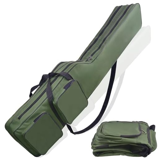 JSHANMEI Fishing Pole Bag 4.27ft Fishing Rod Case Organizer Waterproof Fishing Tackle Storage Bag Travel Case, Oxford Large Capacity Fishing Gear Rod Bag Gifts for Men