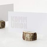 sendmoments Namensschilder Kommunion zum Gestalten, Letters, 200er Set Einfachkarten mit Holzhalter, blanko, Tischdeko, Wahl aus 3 hochwertigen Papiersorten