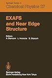  EXAFS and Near Edge Structure: Proceedings of the International Conference Frascati, Italy, September 13–17, 1982 (Springer Series in Chemical Physics, 27, Band 27)
