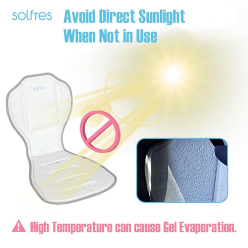 Coussin de refroidissement pour siège auto et poussette bébé avec dos antidérapant - 7