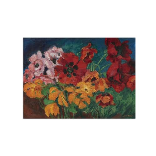 Tableau abstrait fleurs décoration murale salon impressions toile floral
