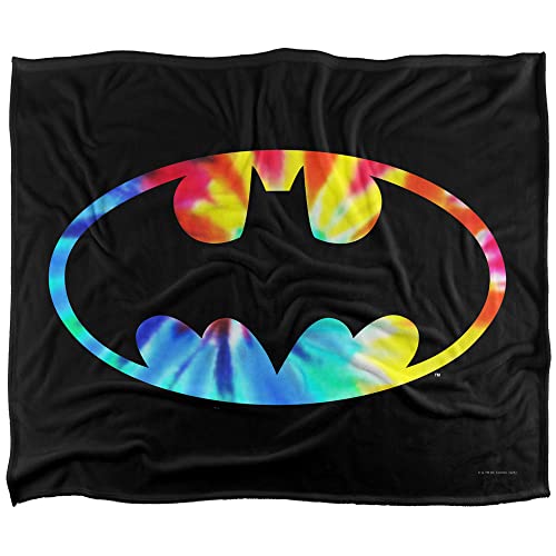 LOGOVISION Batman Superweiche Kuscheldecke mit Batman-Logo, Silky Touch, 152 x 127 cm