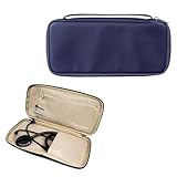 マツヨシ 聴診器ケース 聴診器 小物 グッズ 医療 病院 看護師 ナース クリニック 介護 保護 コンパクト 携帯用 クッションタイプ シンプル 聴診器アクセサリ（ネイビー）