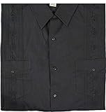 FOXFIRE Black Guayabera Shirt