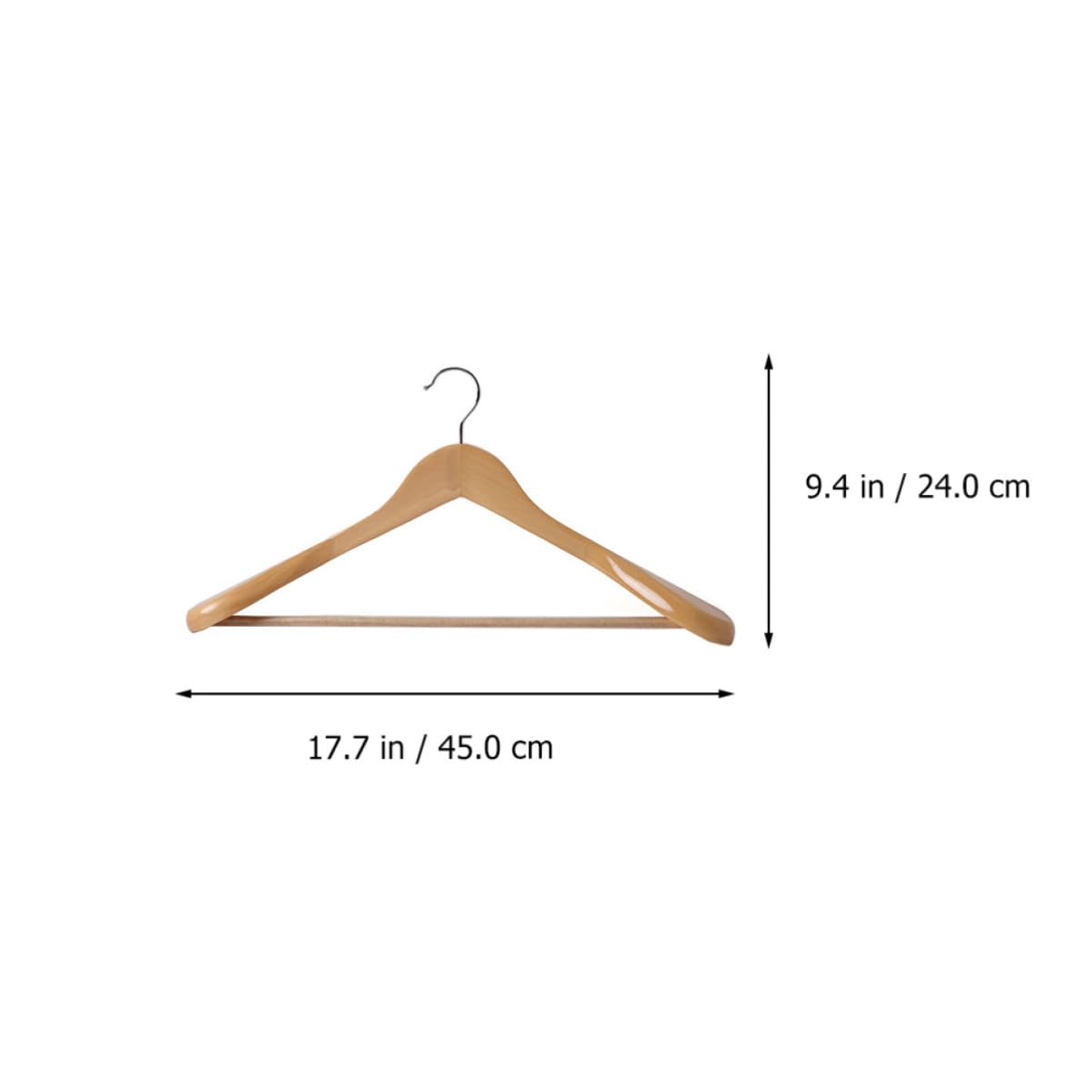CHILDWEET 6 Stück Kleiderbügel aus Massivholz mit Anti Rutsch Funktion und Glatten Linien für Zuhause und Schrank Retro Stil Beige