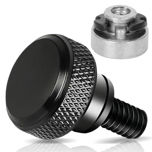 Motorcycle Quick Release Stainless Seat Bolt Screw with Bolt Nut Kit for Harley Davidson Sportster Softail Fat Boy Fat Bob Street Bob Breakout Low Rider Dyna Street Glide Road Glide 1996-2025 Black