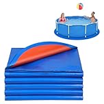 Round Pool Ground Cloth, Foldable Swimming Pool Floor Mat Protector Liner Pad, Extra-Thick Waterproof Pool Mat cover for Frame Pool and Above Ground Swimming Pools (Round -10ft) (295 x 206 cm)