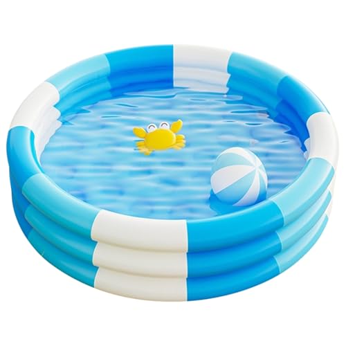 Toyhood Streifen Kinder Aufblasbare Planschbecken, 3 Ring Baby-Schwimmbad, mit Aufblasbaren Sicherheit Blase Boden, für Indoor Outdoor Mädchen Jungen Garten Hinterhof (Blau) Toyhood Streifen Kinder Aufblasbare Planschbecken, 3 Ring Baby-Schwimmbad, mit Aufblasbaren Sicherheit Blase Boden, für Indoor Outdoor Mädchen Jungen Garten Hinterhof (Blau)
