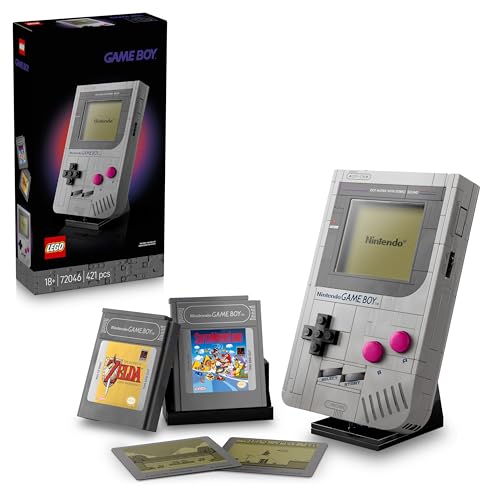 Lego Super Mario Game Boy Building Set for Adults - Nintendo Display Model Kit With 2 Cartridges Incl. Zelda, Plus Lenticular Screens - Father's Day Treat - Gaming Gift Idea - 72046