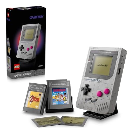 LEGO Super Mario Game Boy Set da Costruzione per Adulti - Modello da Esposizione Nintendo con 2 Cartucce con Schermi Lenticolari Incluso Zelda e Stand - Regalo Retrò per i Fan dei Videogiochi - 72046