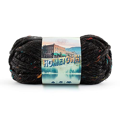 Image of Lion Brand Yarn Hometown Yarn, Super-Bulky Yarn for Knitting, Crocheting, and Crafting, 1 Pack, Cambridge Tweed | Super Bulky Acrylic Fiber for Warm Crochet Blankets, Knit Winter Hats, Chunky Cardigans, Soft Scarves, Weaving