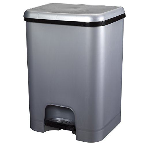Great Plastic Cubo de Basura con Pedal Class 26 litros en Color Gris