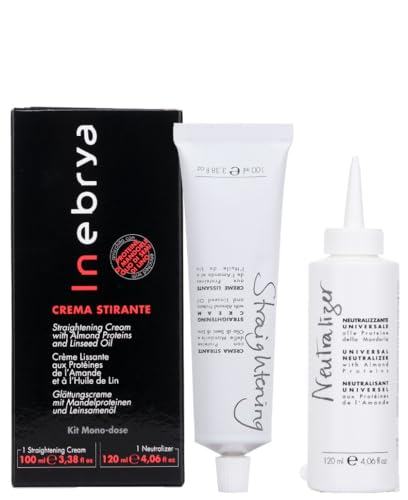 Crème pour lisser les cheveux kit monodose INEBRYA 06355 soin lissant fibre
