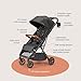 Bombi Bēbee V2 Lightweight Baby Stroller - Premium Vegan Leather, One-Hand Fold, Infinite Recline, Aircraft-Grade Aluminum Frame, XXL Canopy, and Ample Storage Umbrella Stroller - Hickory