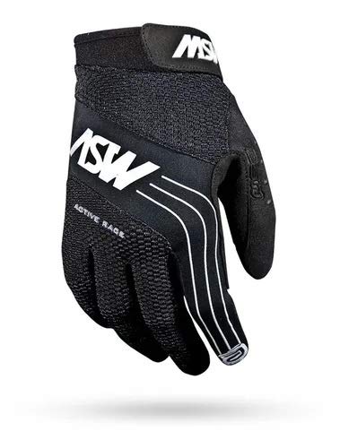 Luva Ciclismo Bike Asw Active Preta Branca